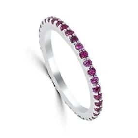 14KW Pink Sapphire Fashion Band