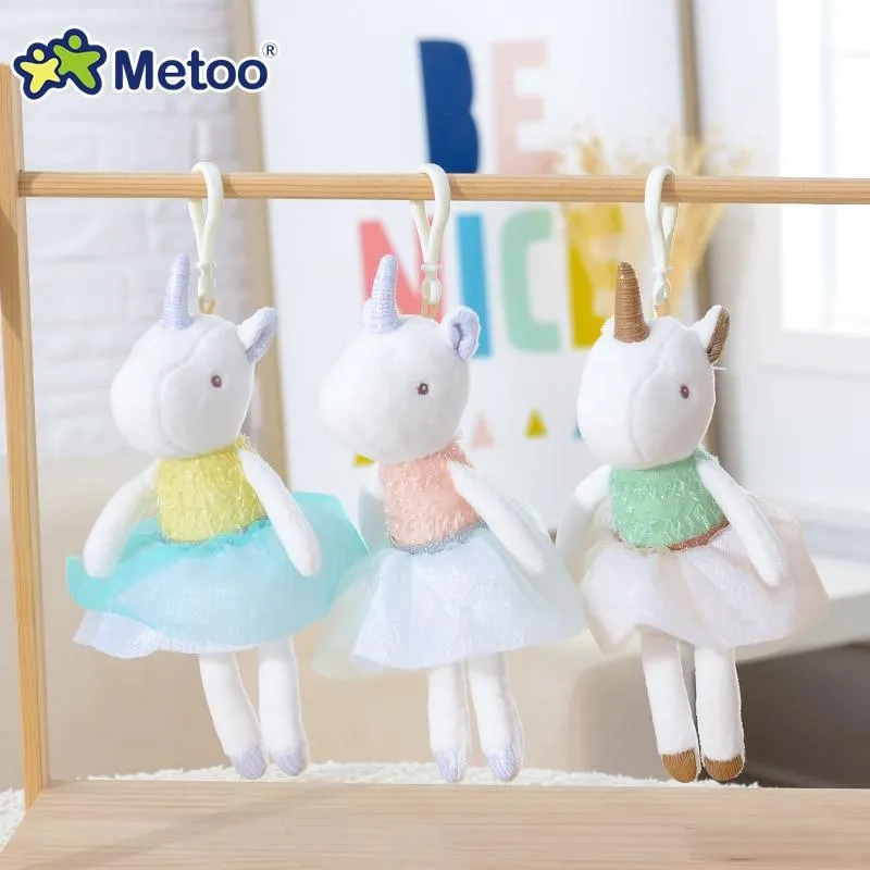 18cm Mini Metoo Dolls Stuffed Toys For Girls Baby Beautiful Unicorns Rabbit Small Keychains Pendant Soft Animals For Boys Infant