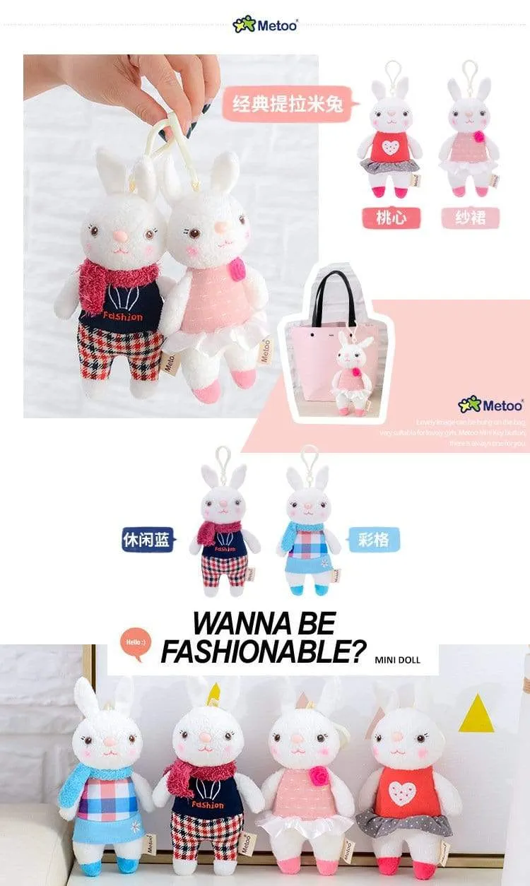 18cm Mini Metoo Dolls Stuffed Toys For Girls Baby Beautiful Unicorns Rabbit Small Keychains Pendant Soft Animals For Boys Infant