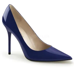 4 Inch Heel CLASSIQUE-20 Navy Blue Pat