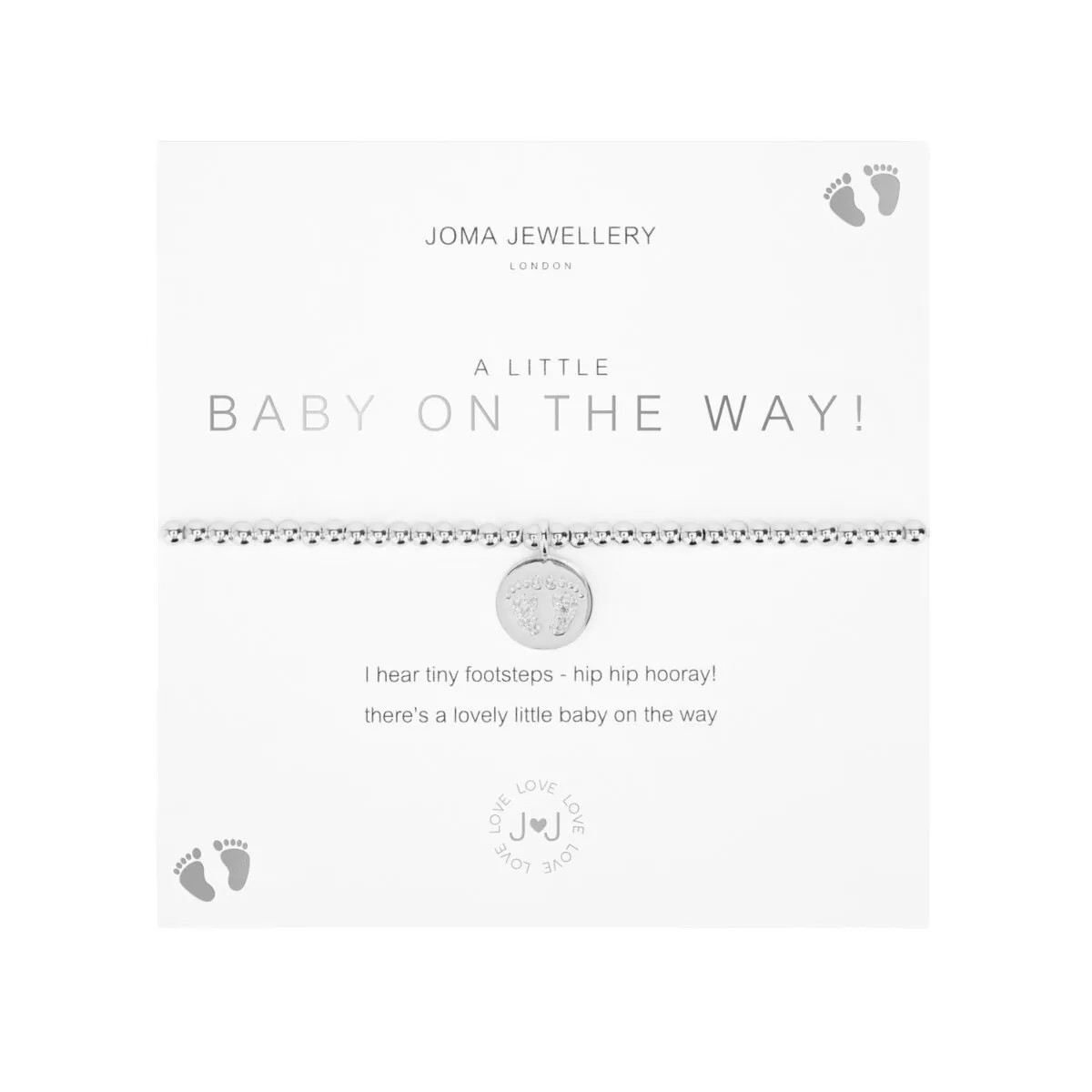 A Little 'Baby On The Way' Bracelet | Silver Plated