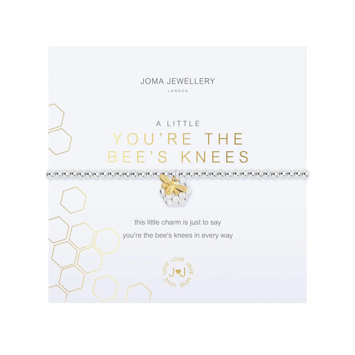 A Little 'You're The Bee's Knees' Bracelet | Silver & Gold Plated