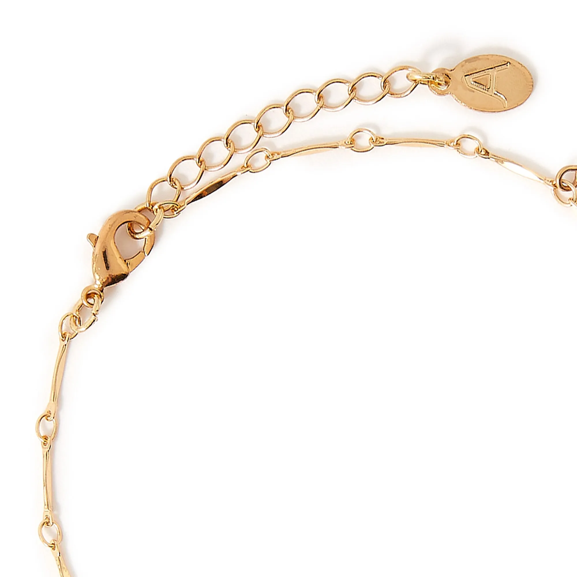 Accessorize London Women's Leaf And Pearl Charm Anklet