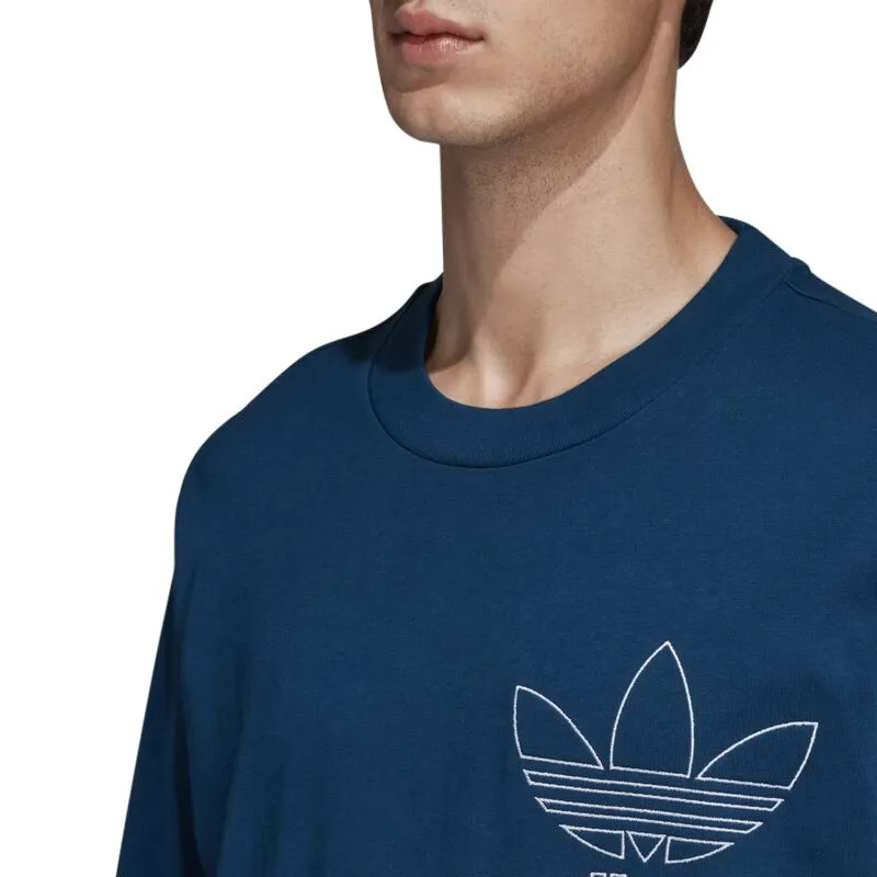 adidas Originals Men's Trefoil Outline T-Shirt - Legend Marine