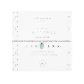 Affirmation Crystal 'Happiness' Bracelet | Silver Plated with Aventurine