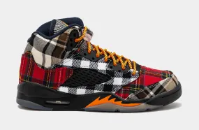 Air Jordan 5 Retro Plaid Grade School Lifestyle Shoes (Multi/Black) Free Shipping