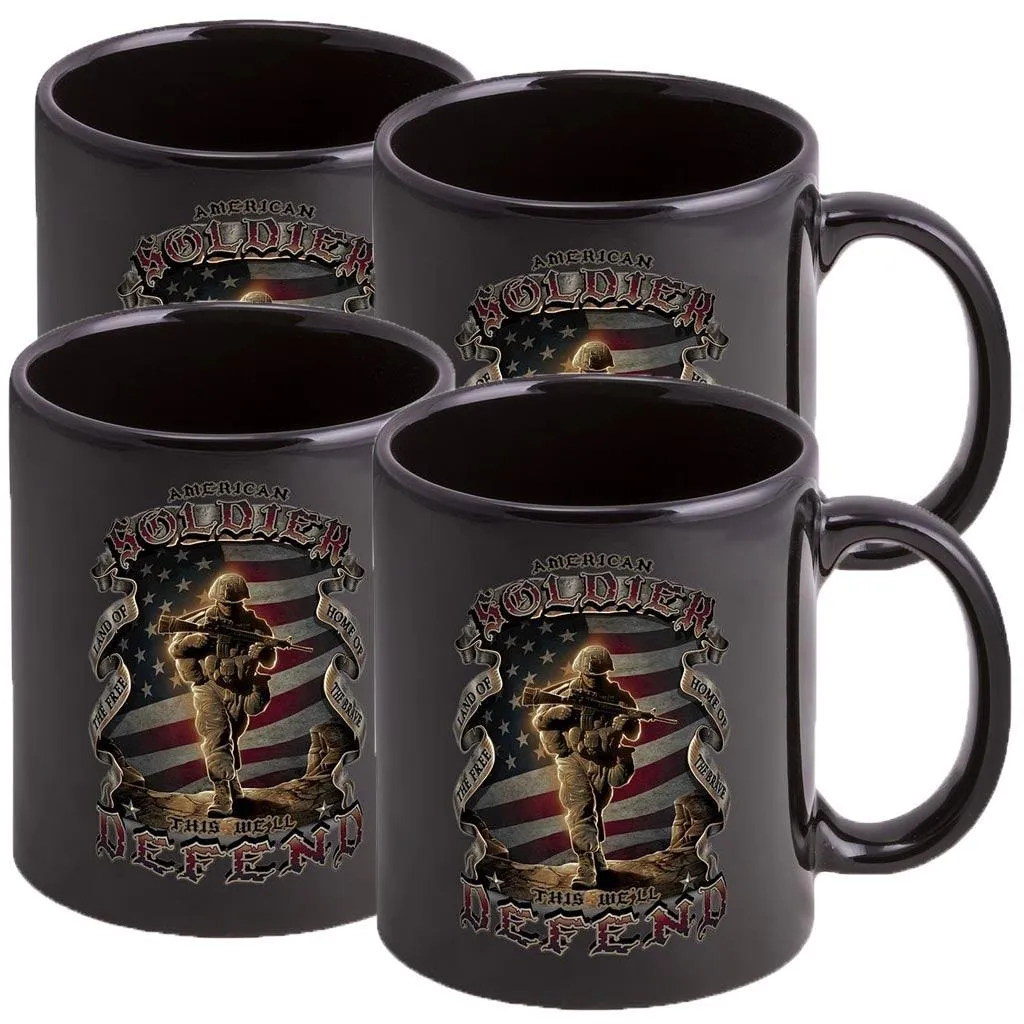 American Soldier This We'll Defend Stoneware Mug Set