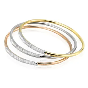 Bangle in 18k Gold with Diamonds