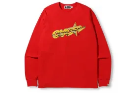 BAPE X OVO LONG SLEEVE RED