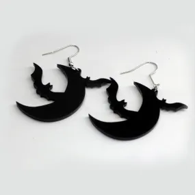 Bat Moon Earring