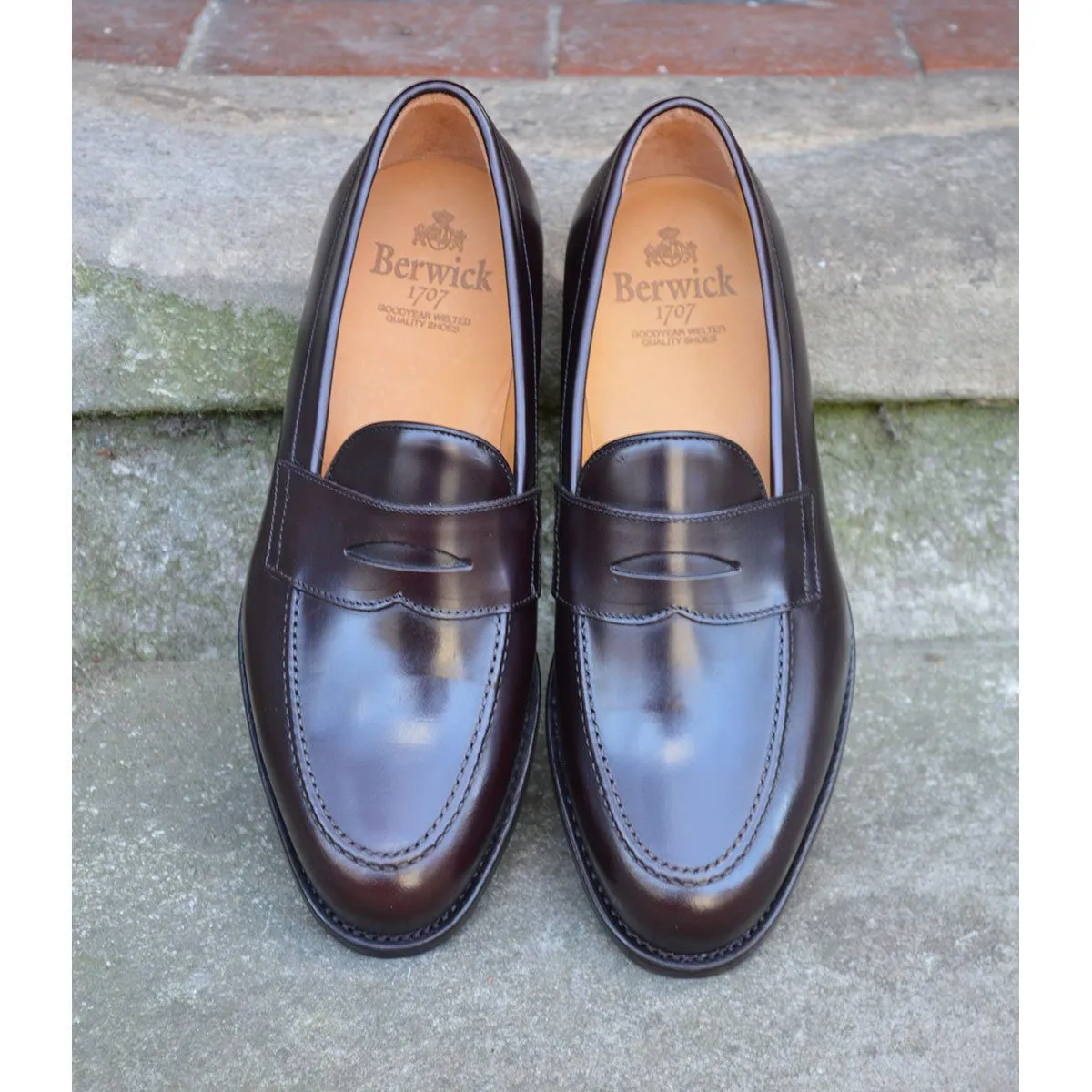 Berwick 1707 Penny Loafer (9628)- Dark Brown Dainite