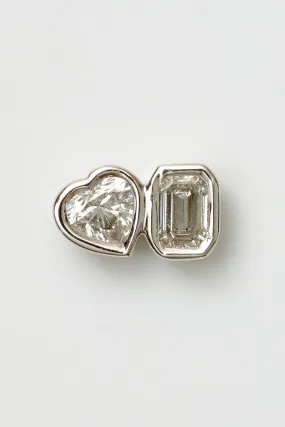 BEZEL-SET DOUBLE DIAMOND STUDS