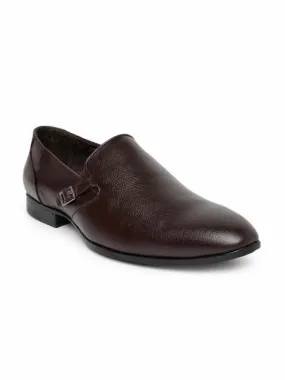 Brown Buckle Slip-on Formals