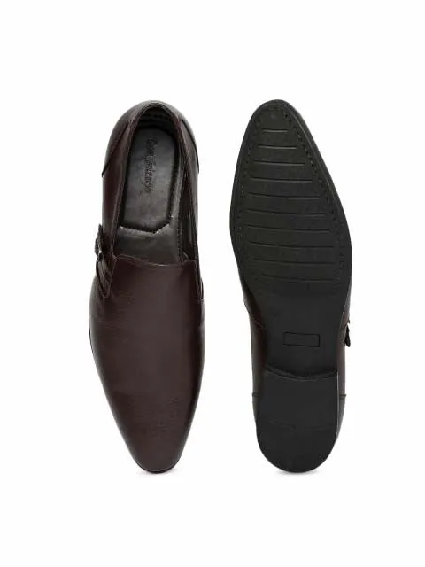 Brown Buckle Slip-on Formals