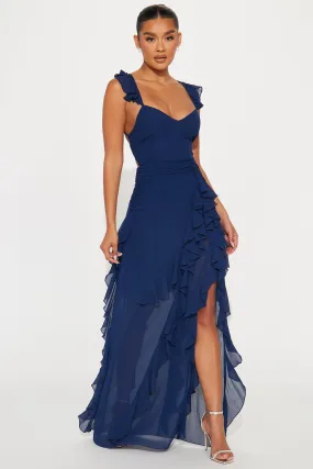 Claire Chiffon Maxi Dress - Navy