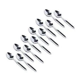 Classic by Embassy Dessert Spoon, Pack of 12, Stainless Steel, 17.8 cm (Nova, 17 Gauge)