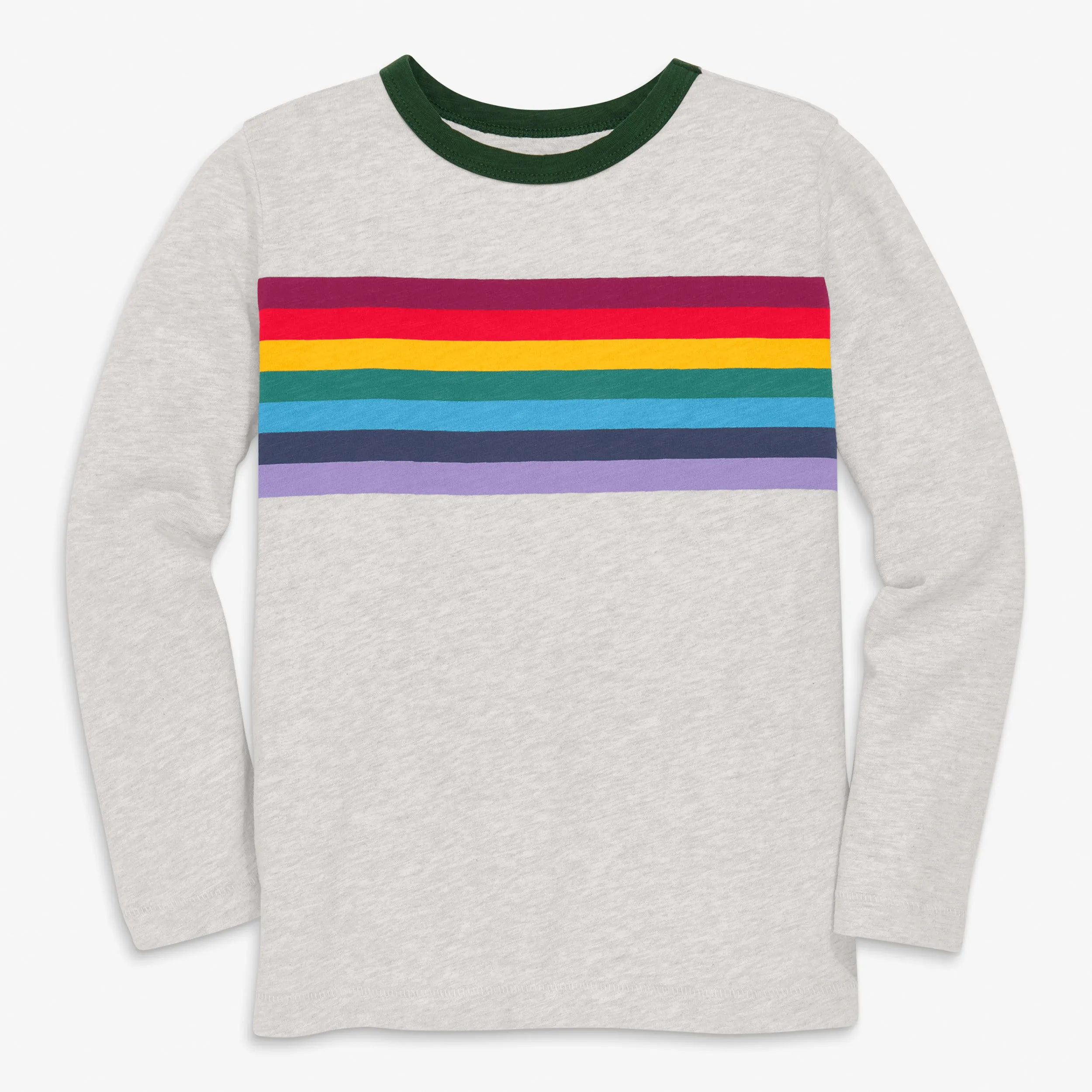 Clearance kids long sleeve rainbow banner tee