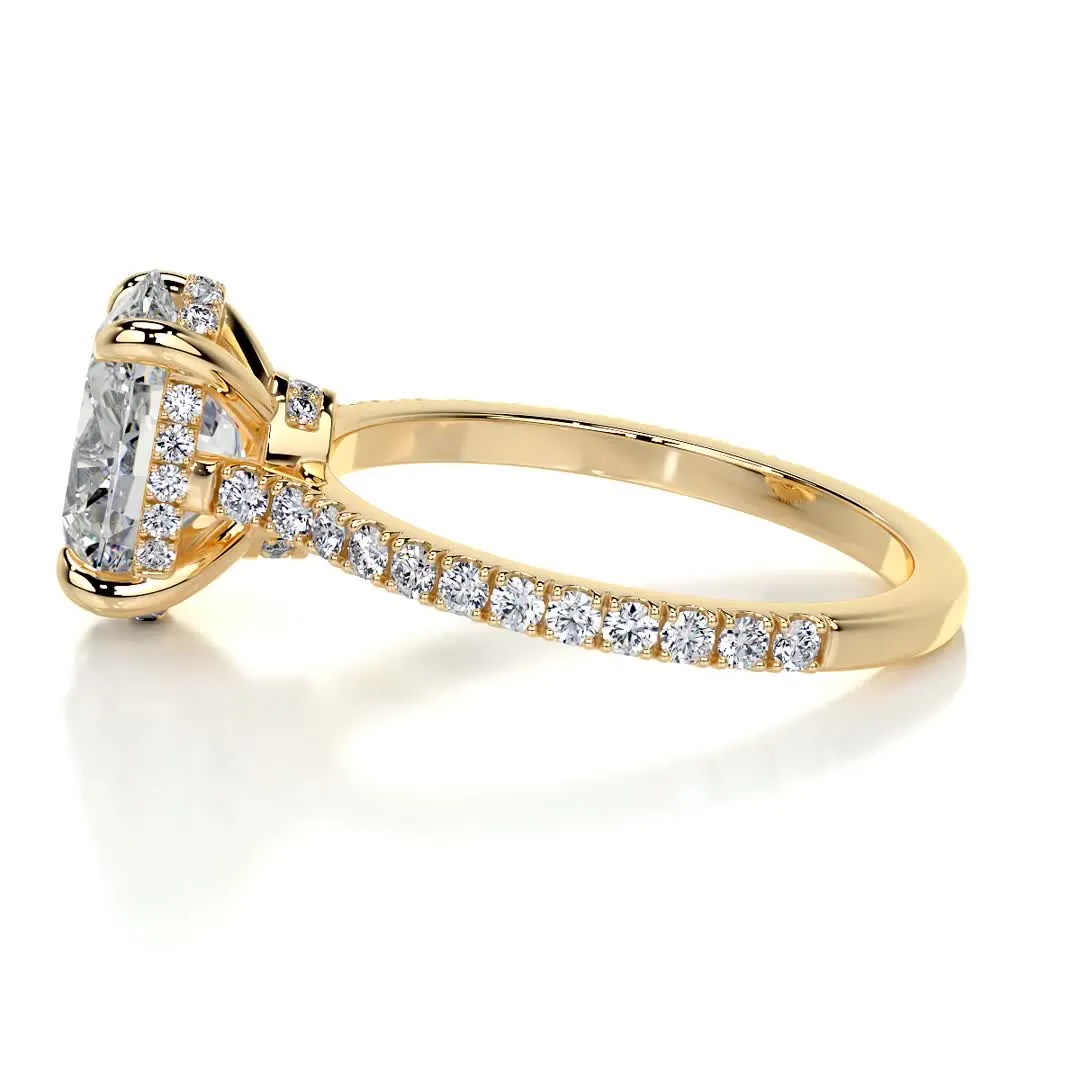 Dionne Moissanite & Diamonds Ring -18K Yellow Gold