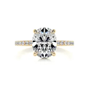 Dionne Moissanite & Diamonds Ring -18K Yellow Gold