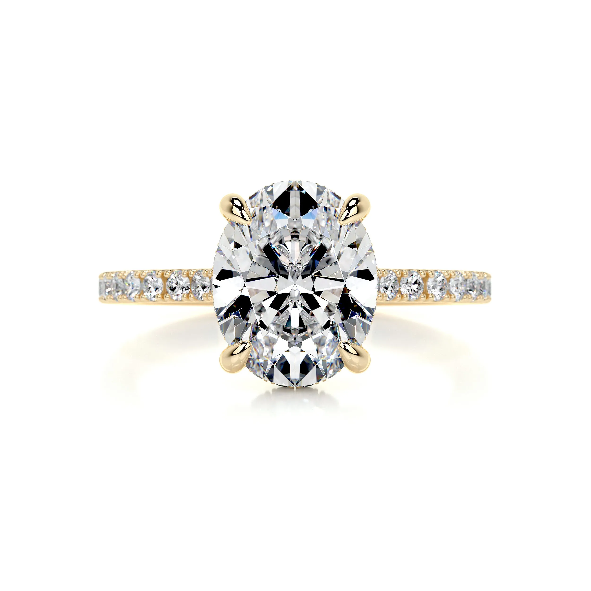 Dionne Moissanite & Diamonds Ring -18K Yellow Gold