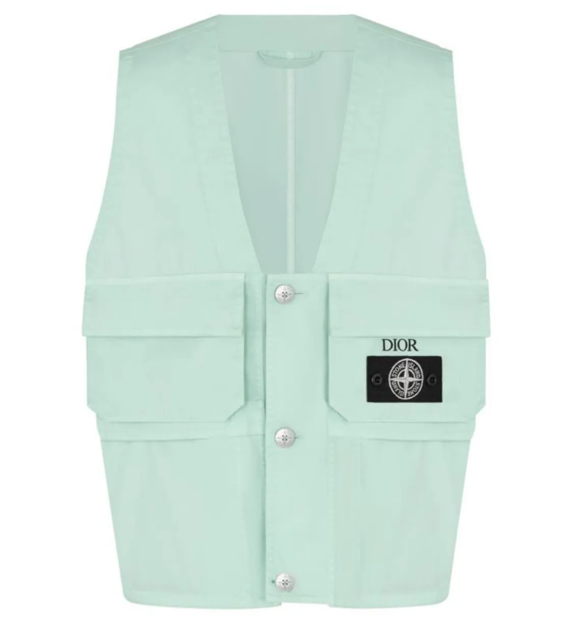 DIOR X STONE ISLAND - Garment Dye Technical Waistcoat