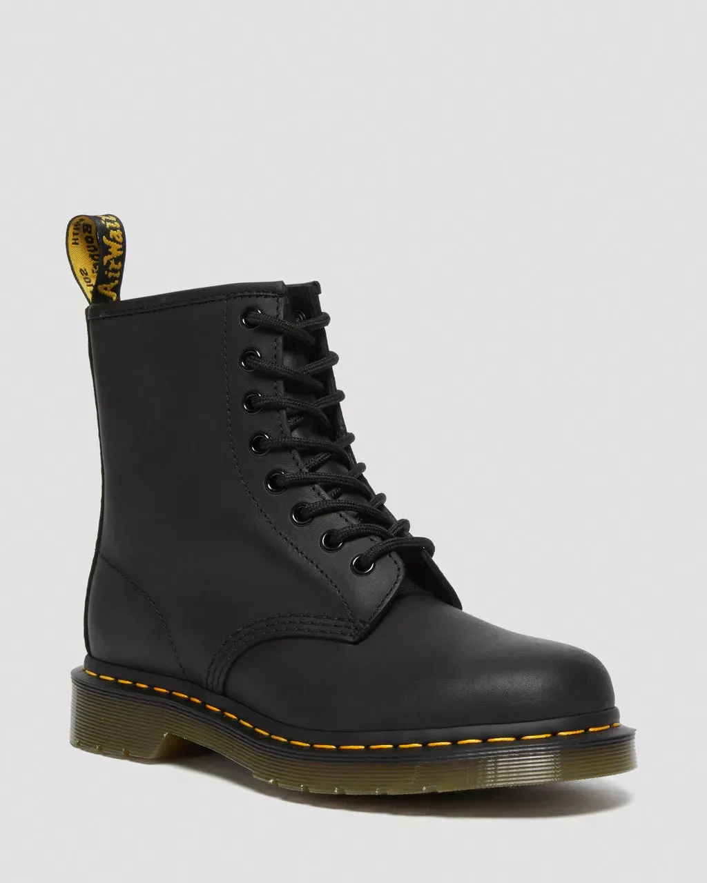 Doc Martens UNISEX 1460 GREASY LEATHER LACE UP BOOTS (BLACK GREASY LEATHER)