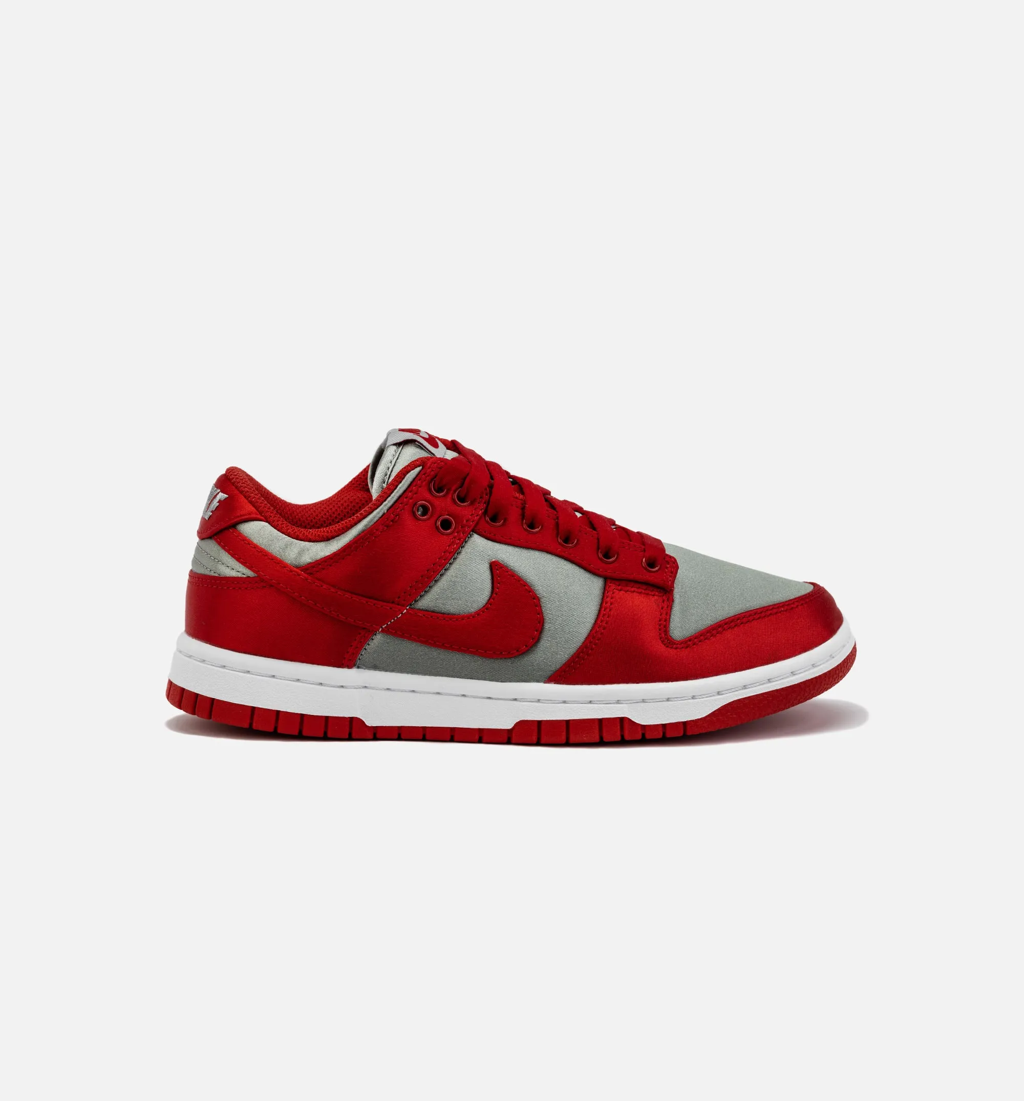 Dunk Low Satin Womens Lifestyle Shoe - Medium Grey/Varsity Red Free Shipping