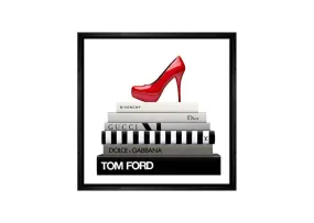 Fashion Books Red Stiletto | Fashion Canvas Wall Art Print