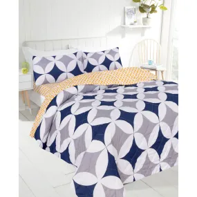 Geo Bedspread - Blue