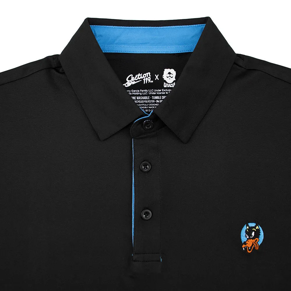 Jerry Garcia | Eco-Friendly Performance Polo | Black Wolf