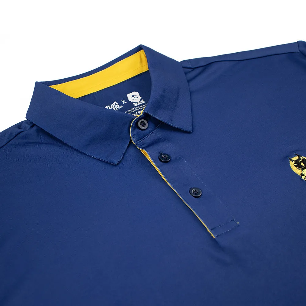 Jerry Garcia | Eco-Friendly Performance Polo | Navy Wolf