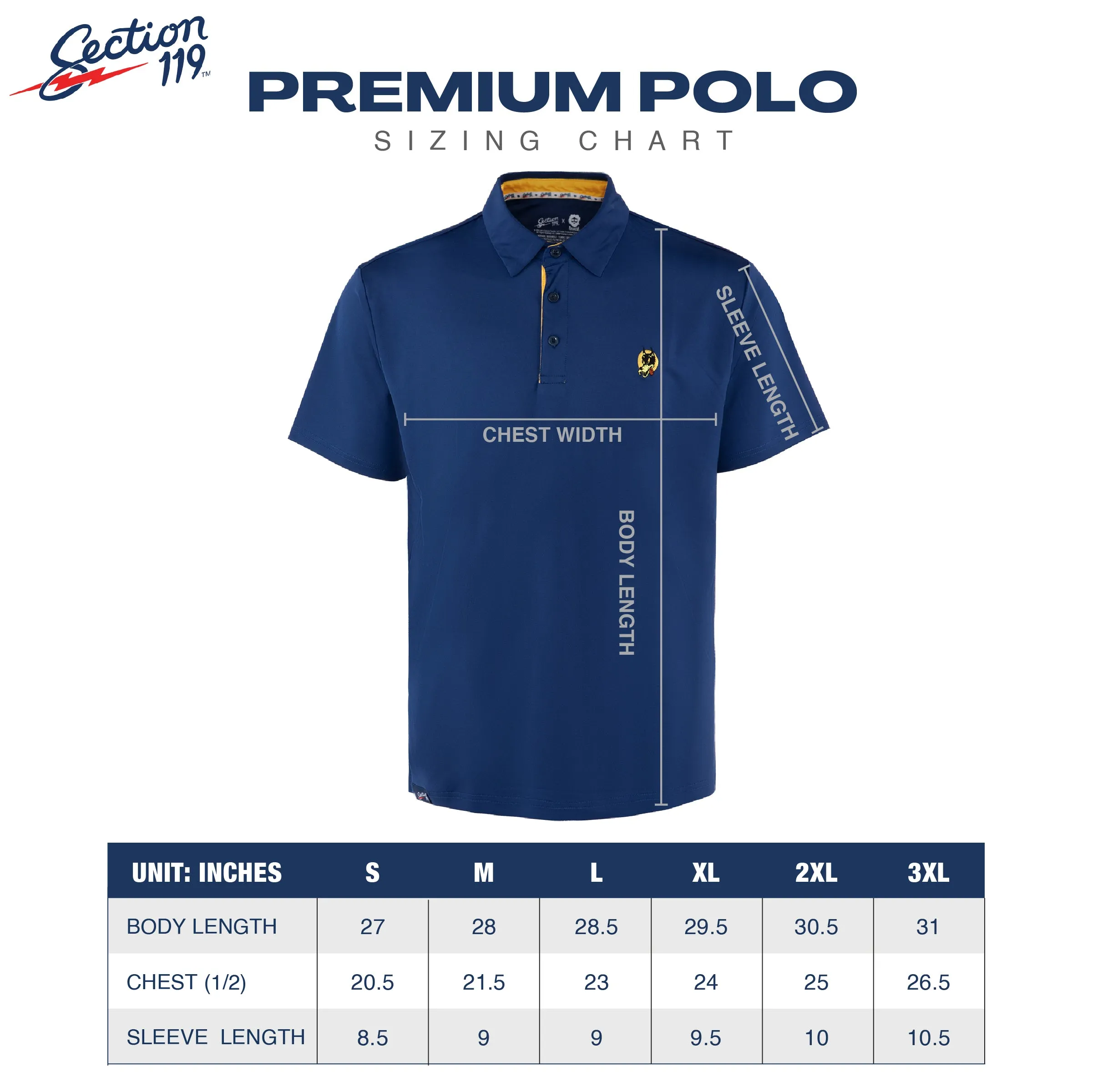 Jerry Garcia | Eco-Friendly Performance Polo | Navy Wolf