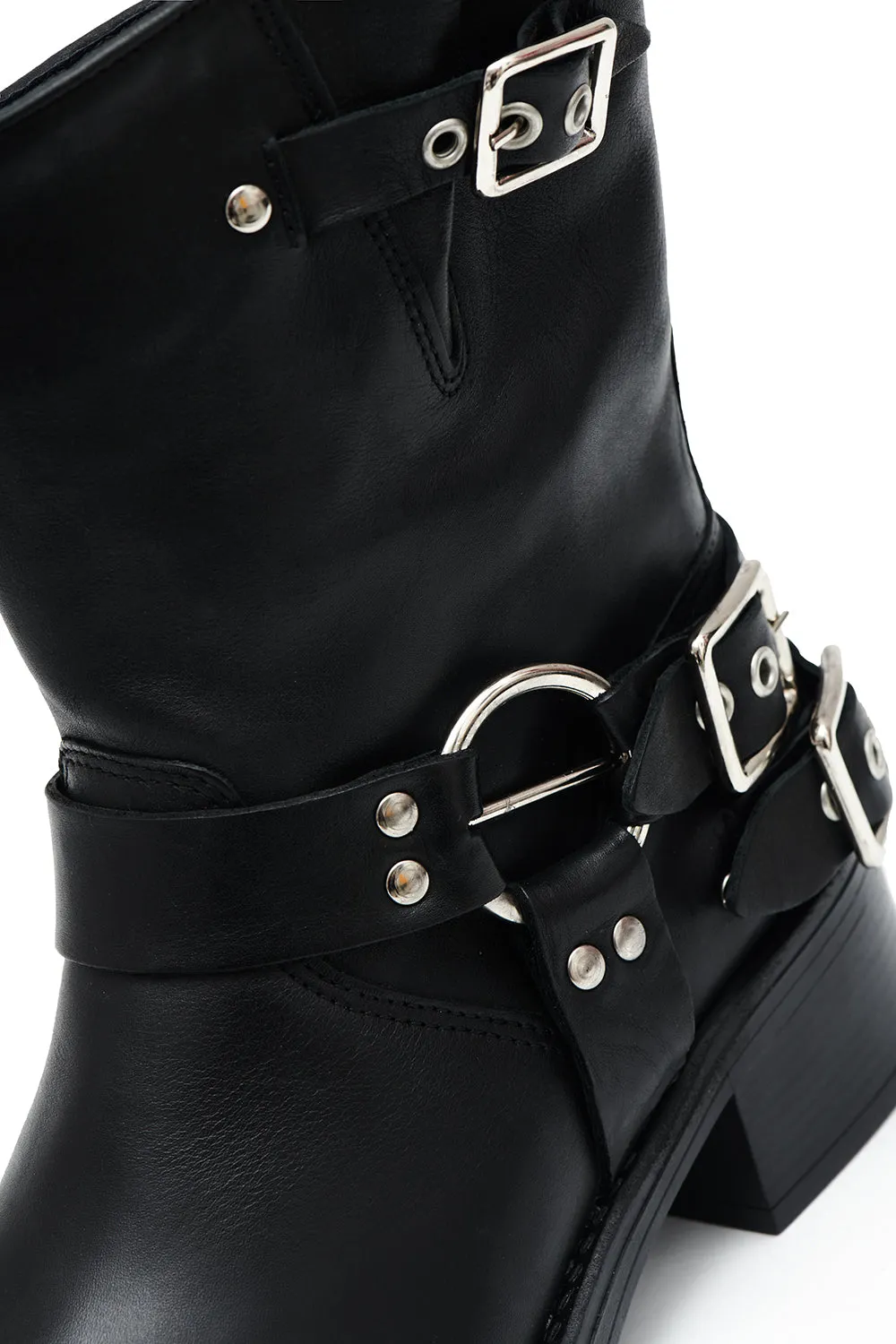 Leather Biker Boots