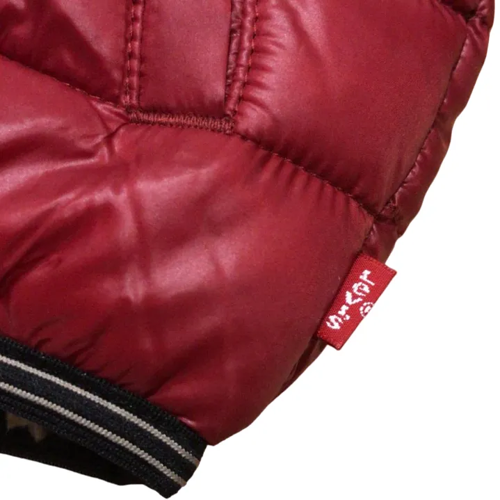 Levi's Kids Sherpa-lined children's hooded down jacket 6EF434 8EF434-R8B dark red