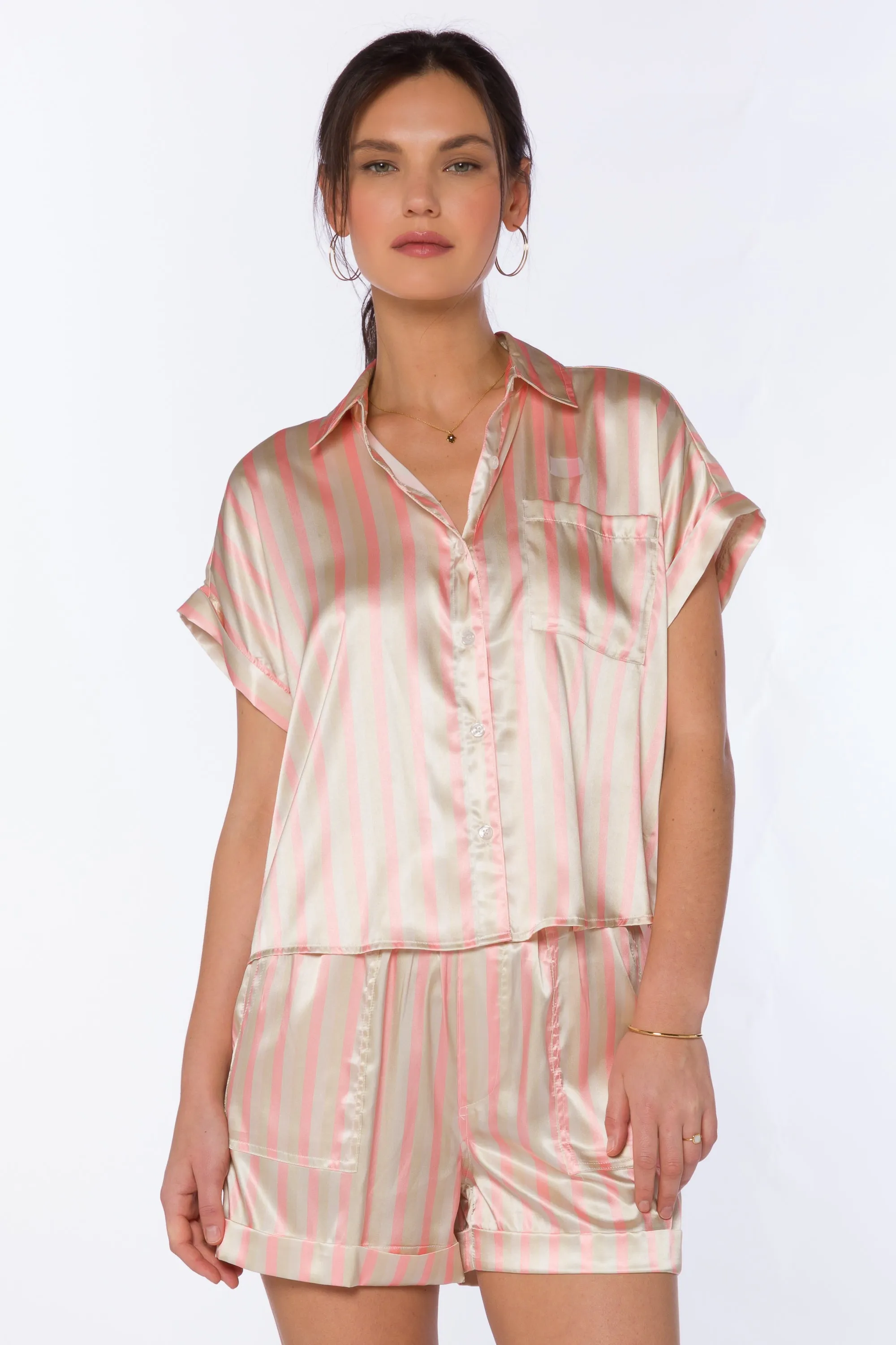 Marni Coral Stripe Shirt