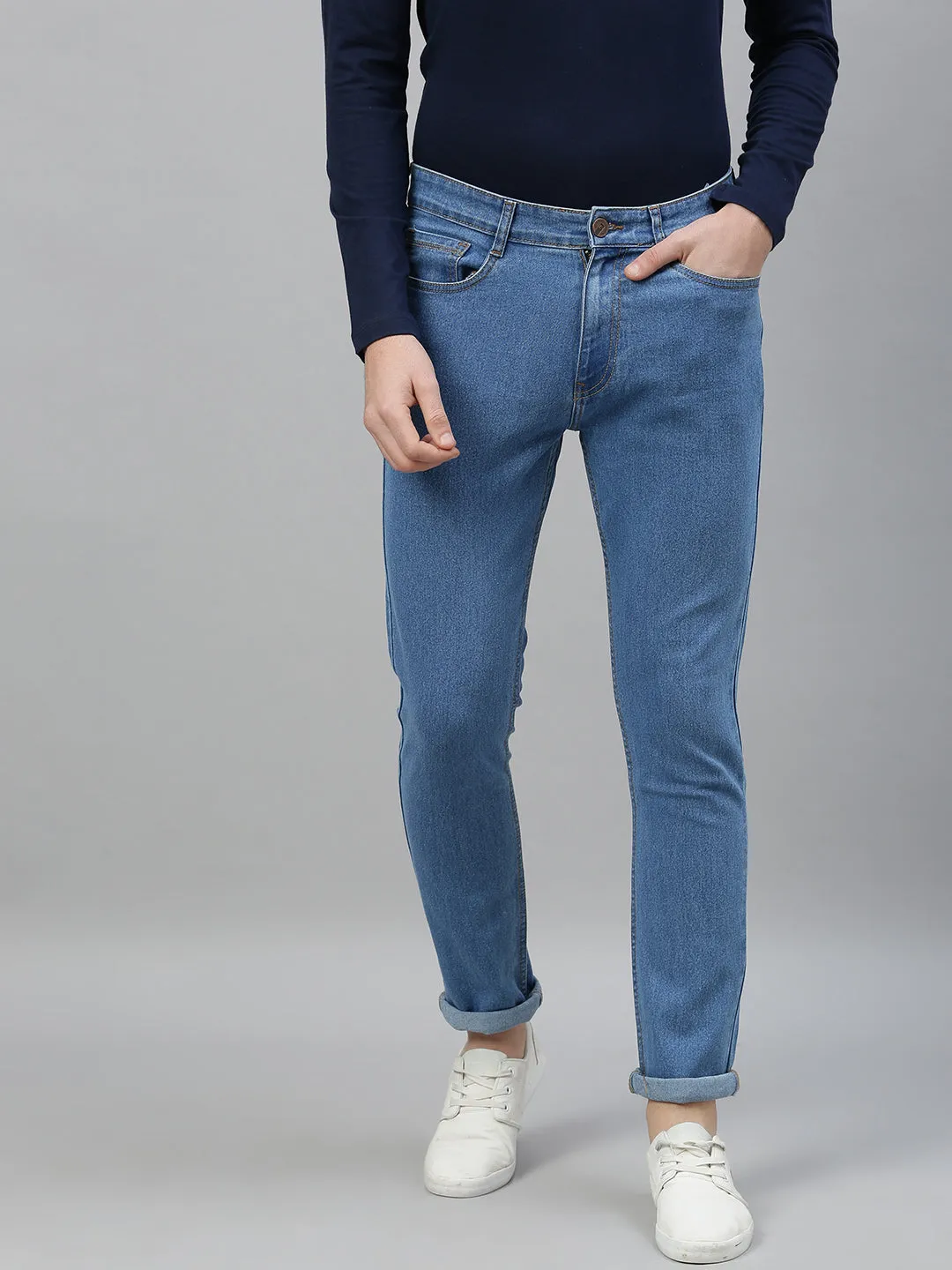 Men's Blue Slim Fit Stretchable Jeans