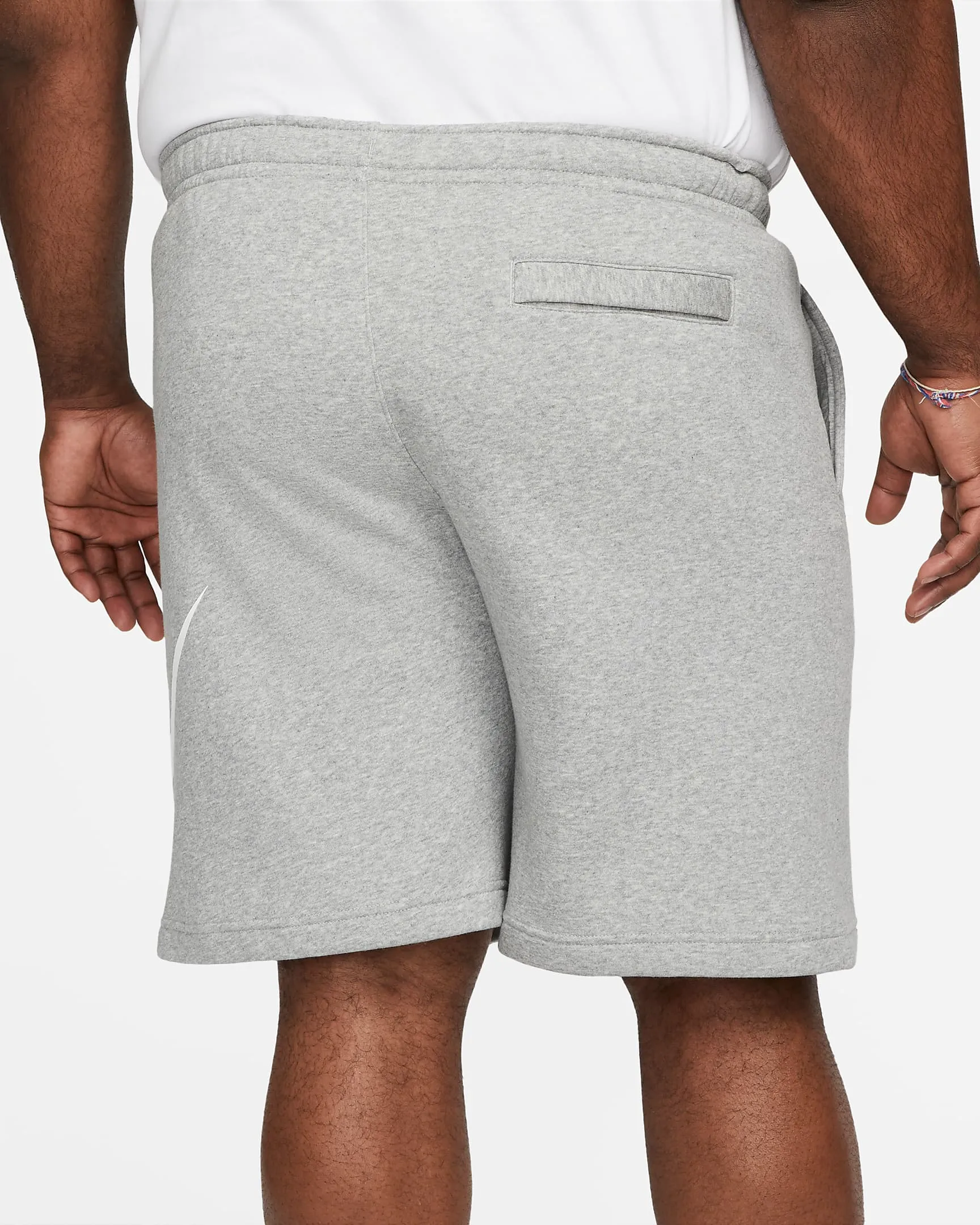 Nike Men's Sportswear Club Shorts - Dark Grey Heather / White