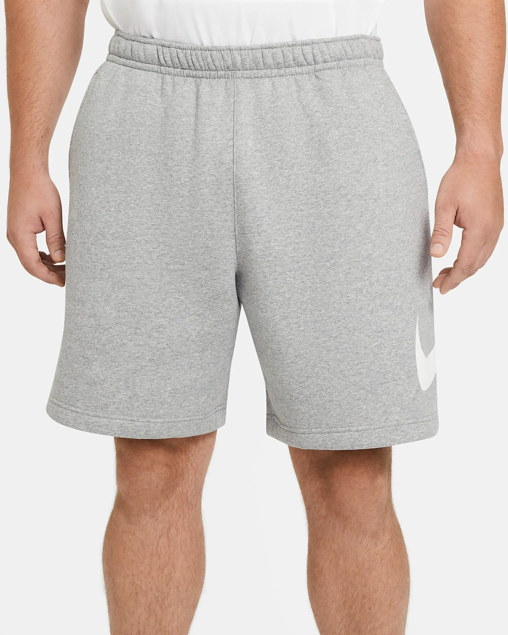 Nike Men's Sportswear Club Shorts - Dark Grey Heather / White