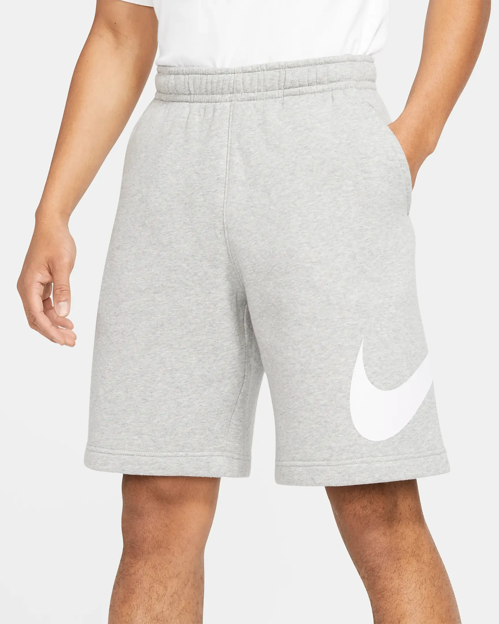 Nike Men's Sportswear Club Shorts - Dark Grey Heather / White