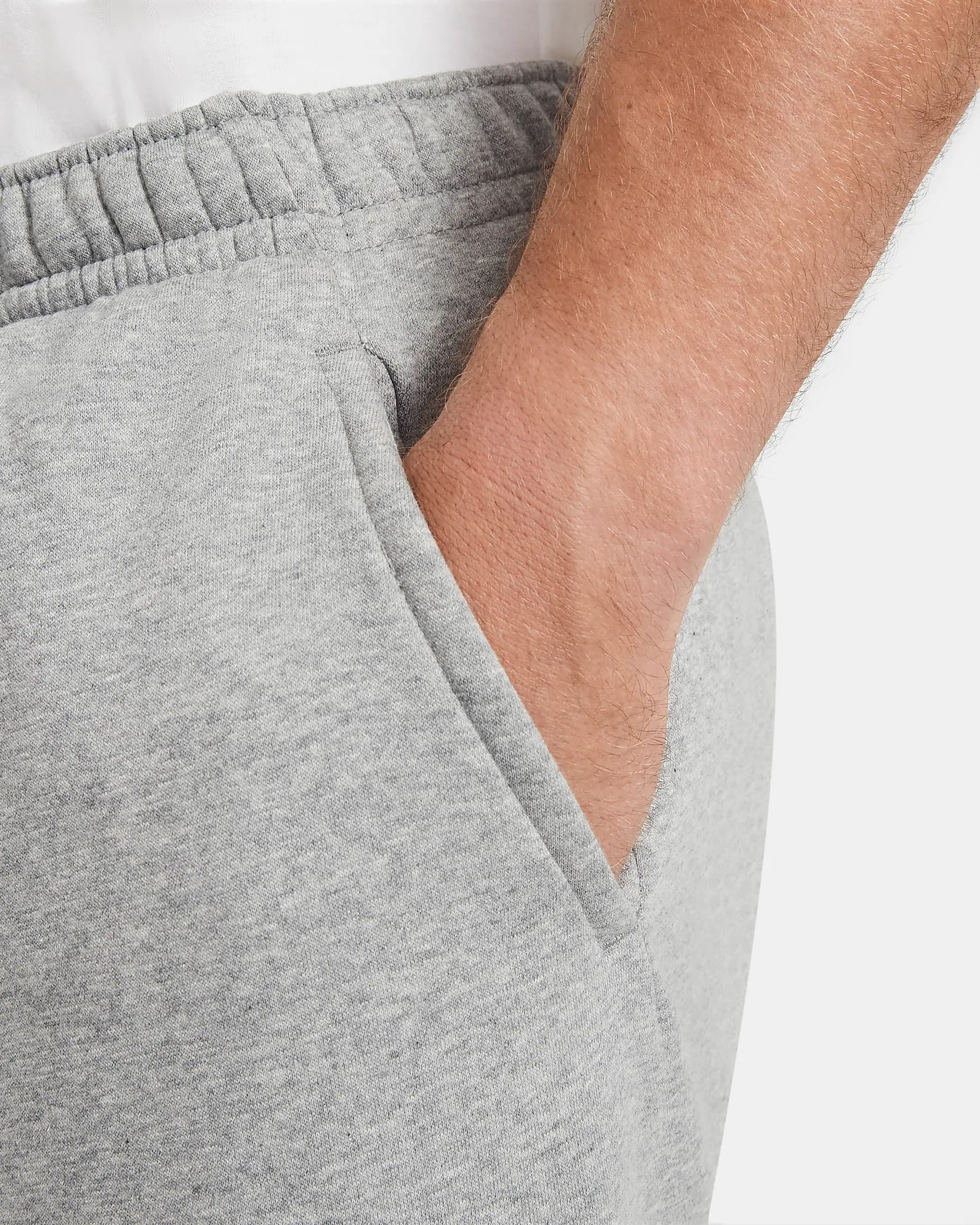 Nike Men's Sportswear Club Shorts - Dark Grey Heather / White