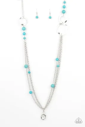 Paparazzi Local Charm - Blue Lanyard Necklace