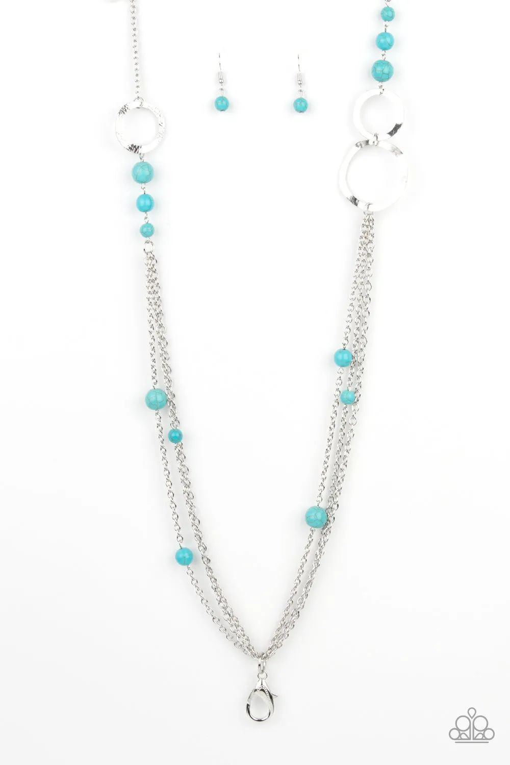 Paparazzi Local Charm - Blue Lanyard Necklace