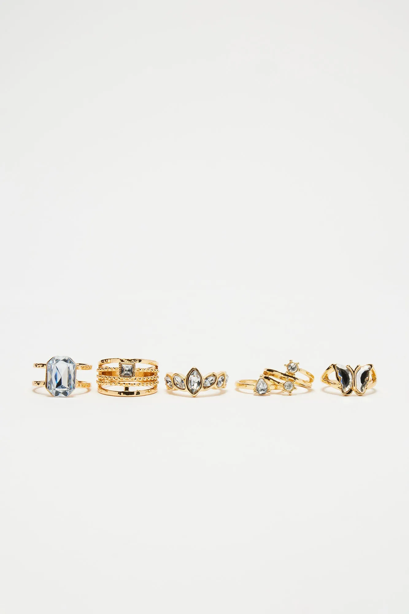 Prettiest In The Room Ring Set - Gold