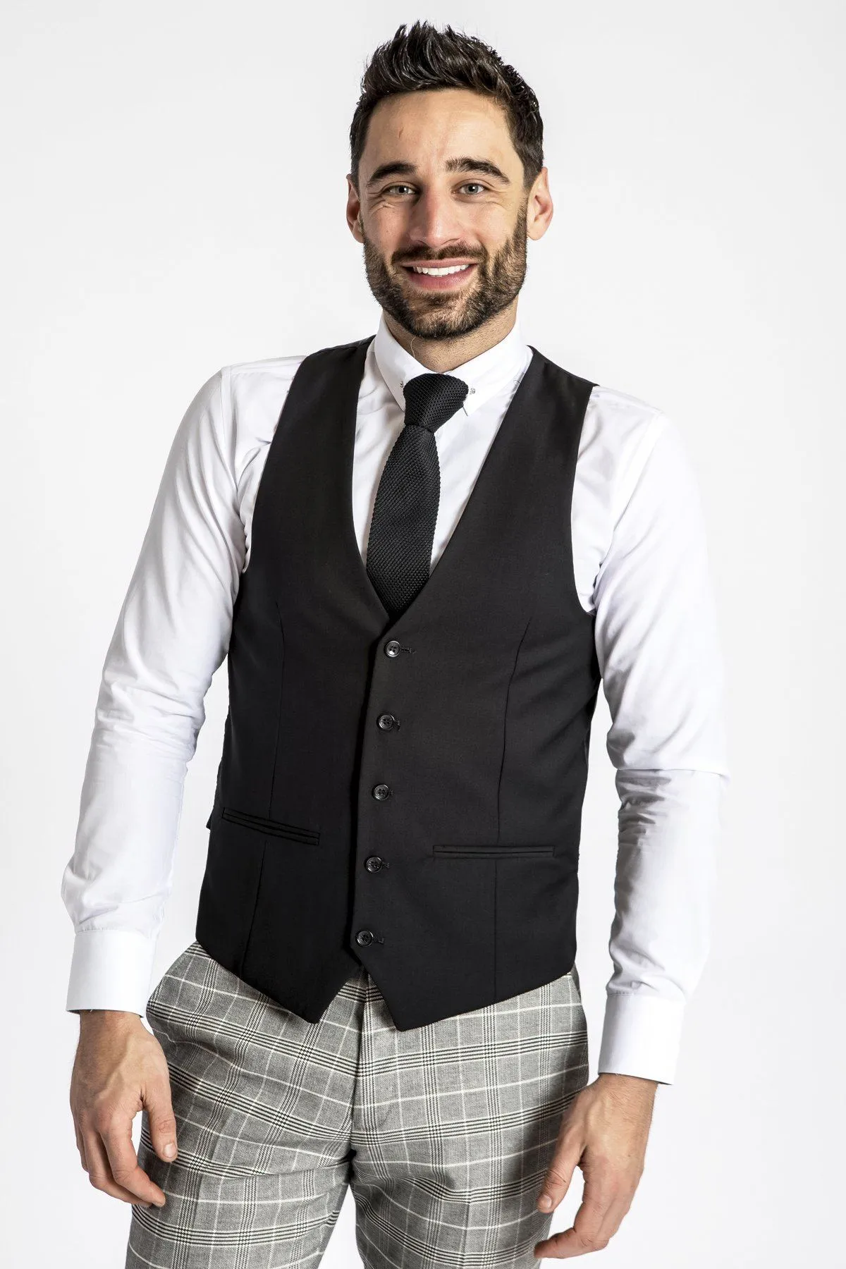 RAMBO - Black Formal Dress Waistcoat