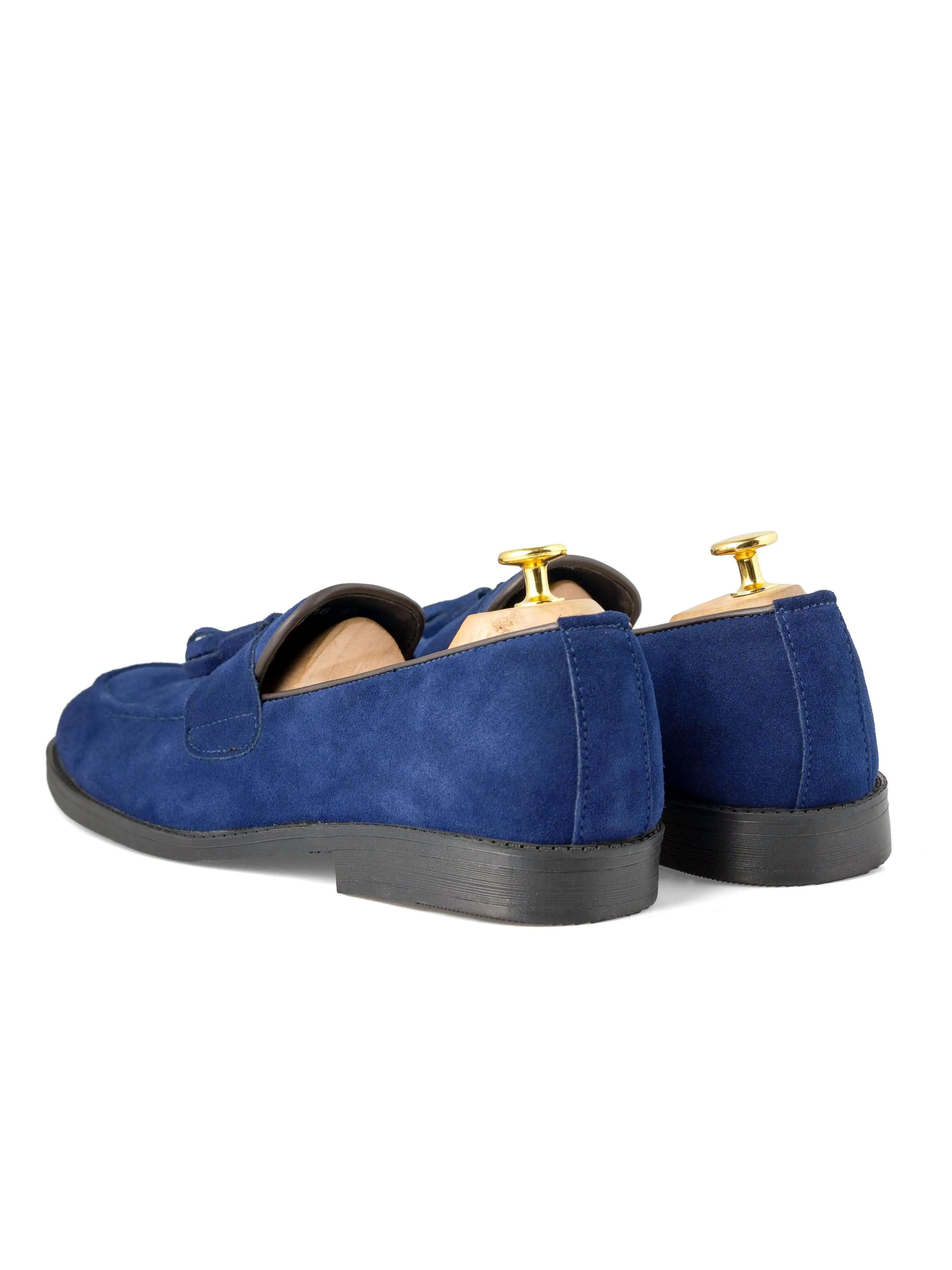 Rocky Tassel Loafer - Royal Blue Suede Leather (Flexi-Sole)