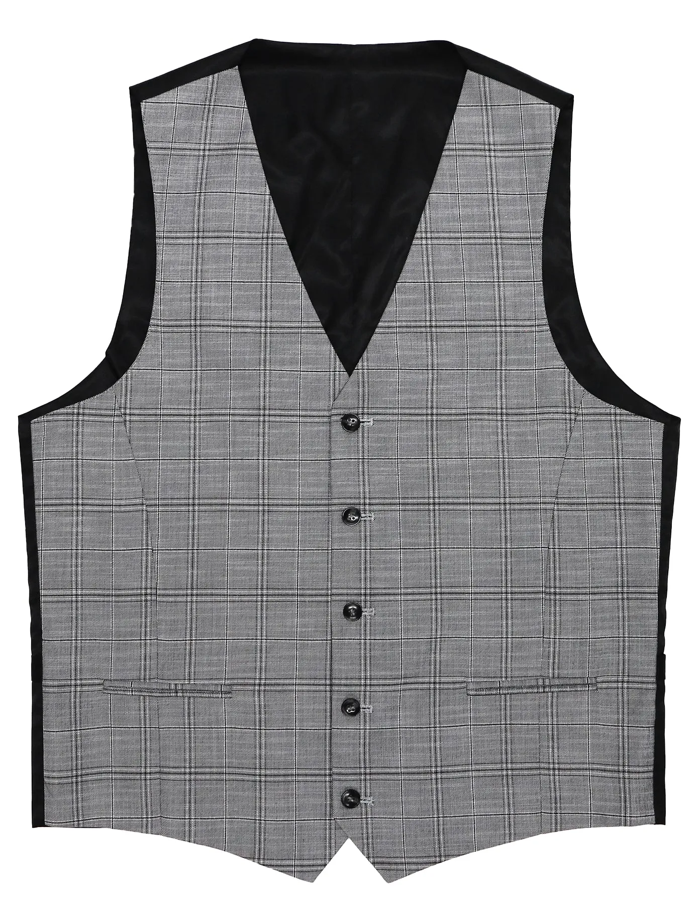 Ryan Grey Checked Waistcoat