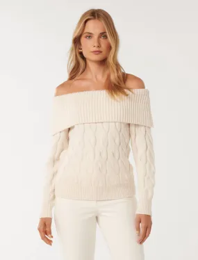 Sadie Cable Bardot Jumper