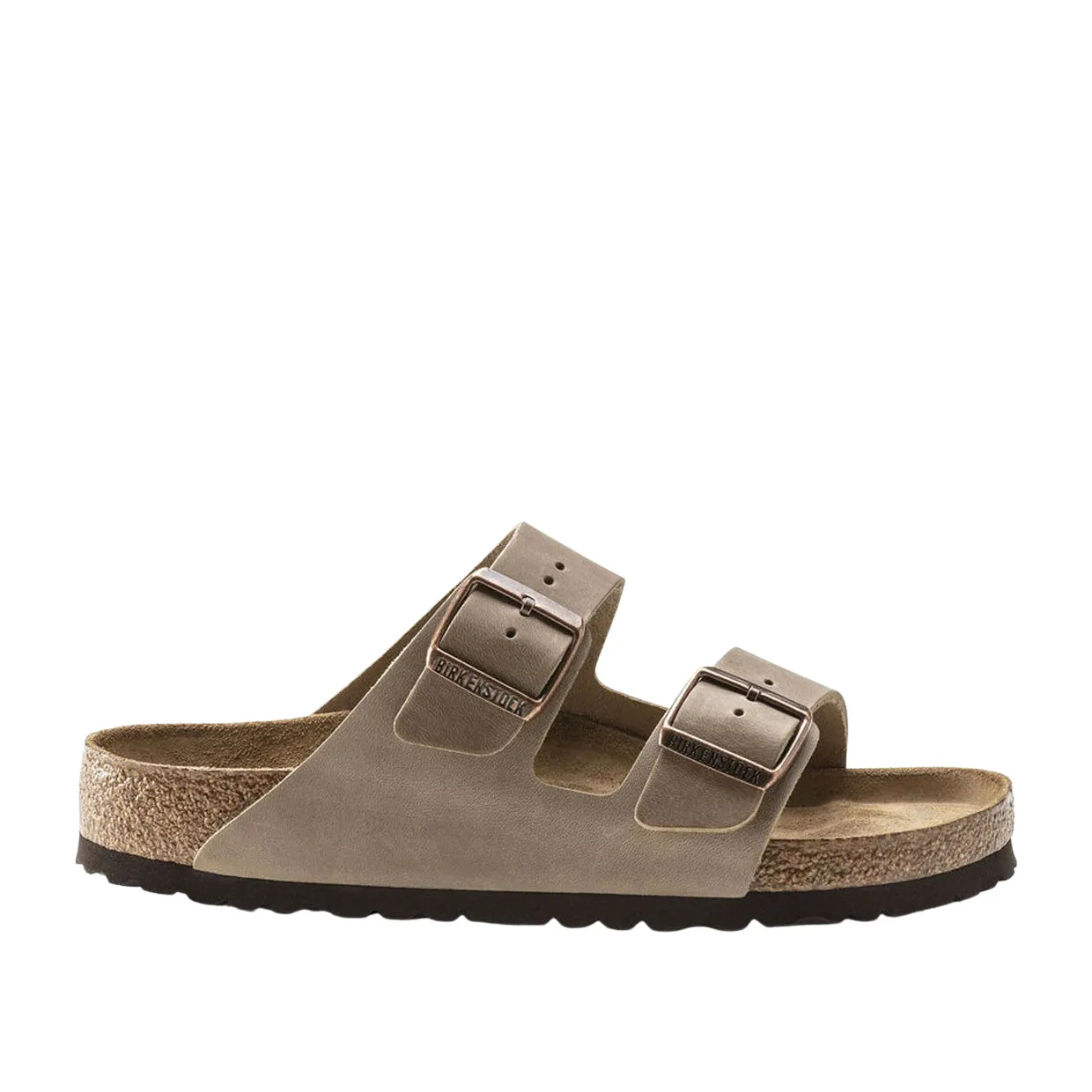 Sandali Unisex Birkenstock Arizona Plantare Morbido Pelle Oliata Marrone