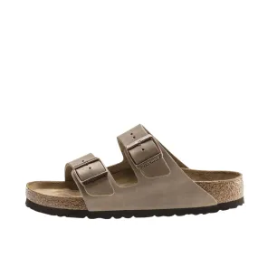 Sandali Unisex Birkenstock Arizona Plantare Morbido Pelle Oliata Marrone