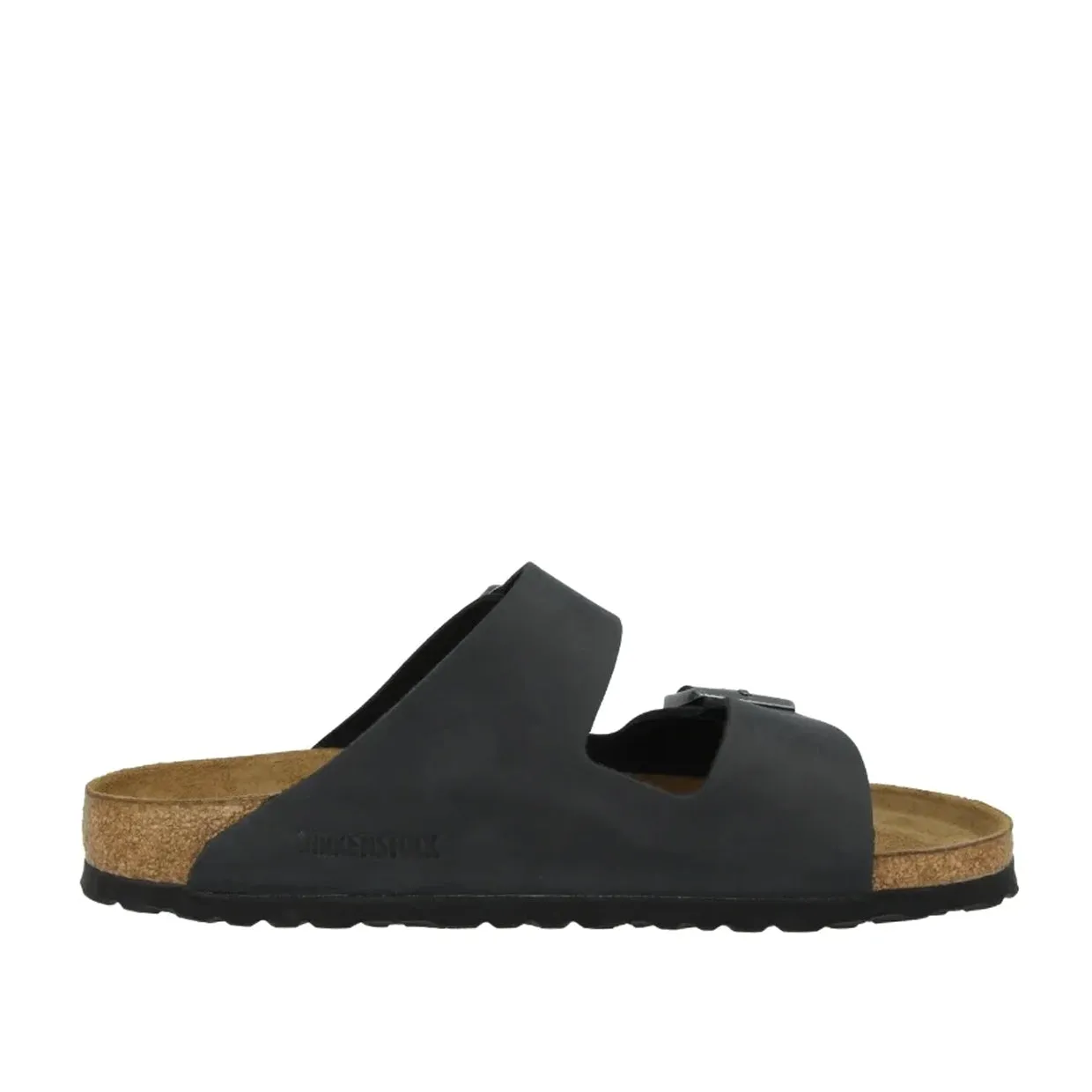 Sandali Unisex Birkenstock Arizona Plantare Morbido Pelle Oliata Nero